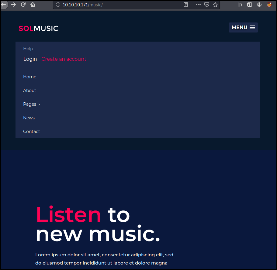 Music page